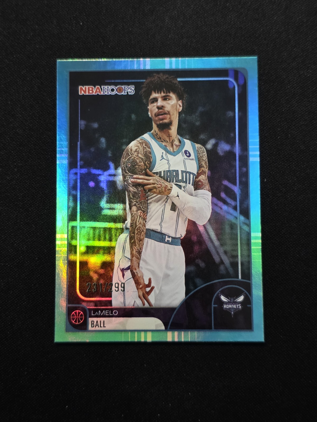 2025-26 Topps NBA Hoops Basketball LaMelo Ball #39 Rainbow Teal Color Match /299