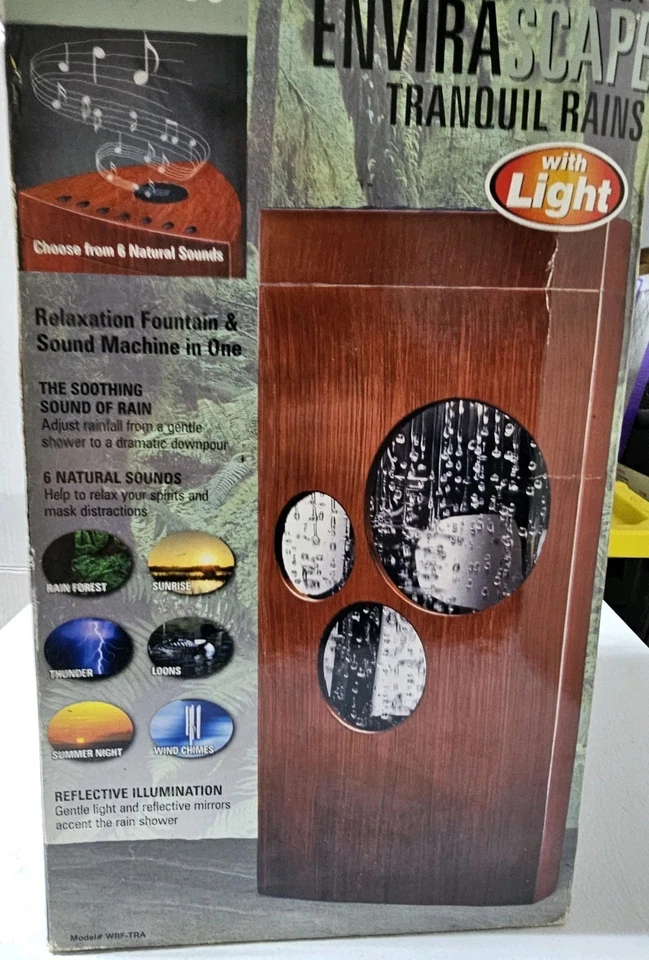 Homedics Envirascape Rain Forest Fountain Soothing Rain Sound Machine WRF-TRA - Image 4 of 4