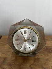 Estyma Wind Up Alarm Clock VTG 70’s 2 Jewels. Working . MR27249 