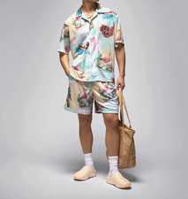 Air Jordan Essentials Large Camp Shirt Shorts Printed Mesh Set MENS sz S-XL