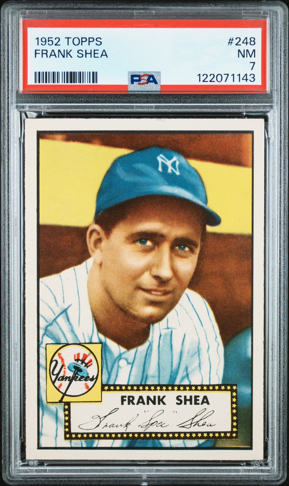 1952 Topps #248 Frank Shea PSA 7 Near Mint!!