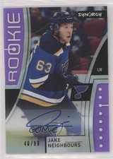 2021-22 Upper Deck Synergy Rookies Purple 40/99 Jake Neighbours #121 Auto 0rb9