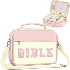 FINPAC Large Bible Cover w/Shoulder Strap Large Size: 11.41" x 8.26" x 2.44"