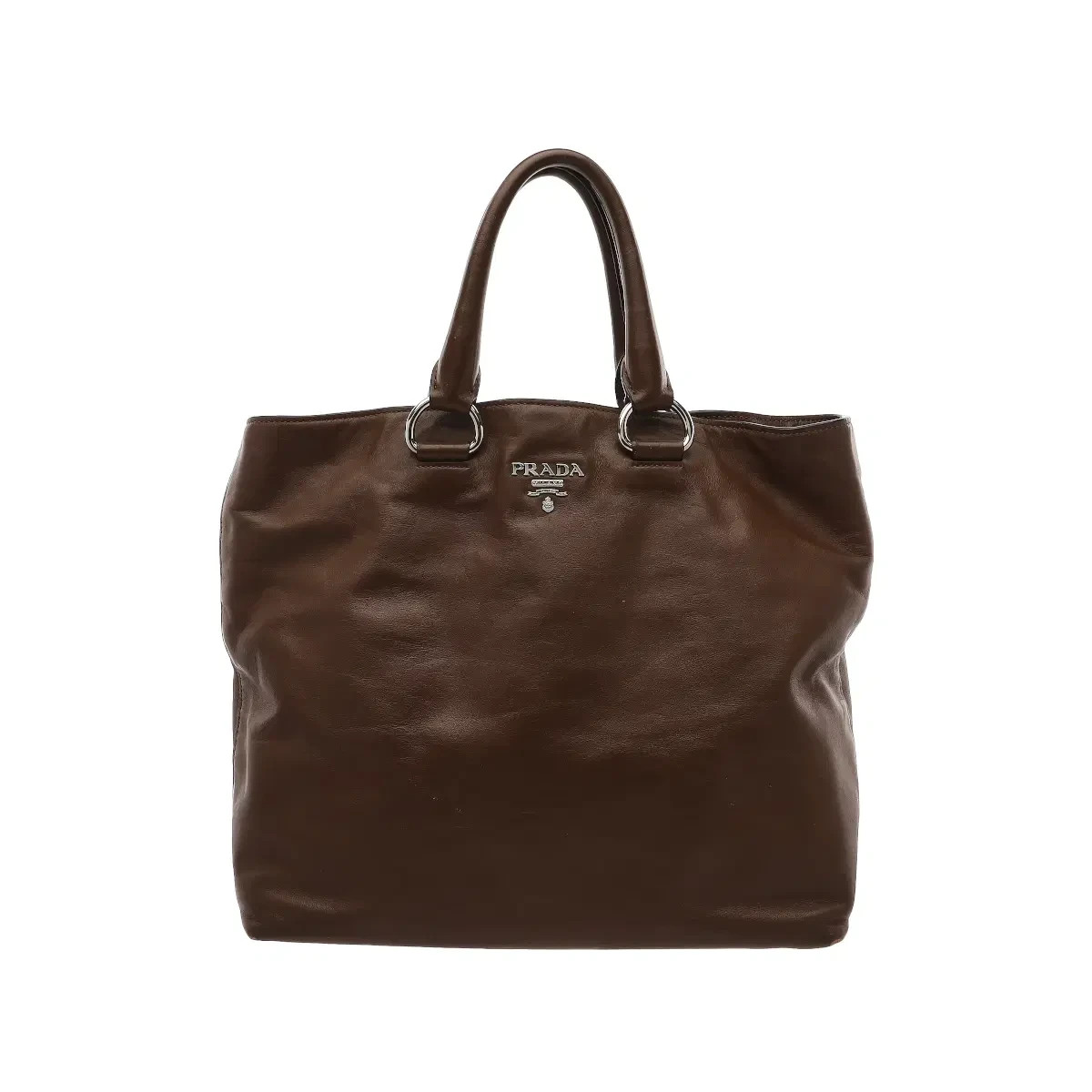 Prada Vitello Daino BN2865 Brown Tote Bag