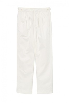 Fred Perry Margaret Howell Trousers Womens Sz 10 White Cotton Wide Leg Pants