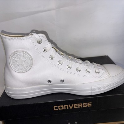 Converse All Star Leather All White Hi 1T406