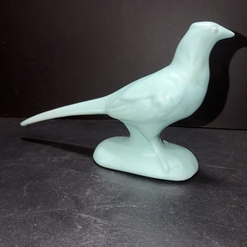 Antique Haeger Pottery Pheasant/Pigeon Turquoise  Vintage 1920s No Cracks