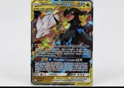 Carte Pokémon - Reshiram et Zekrom GX escouade 157/236 SL12 Eclipse Cosmique FR - Photo 1/3