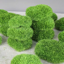 5x Artificial Moss Rocks Faux Green Moss Fake Moss Balls for Aquarium Fish Tank 