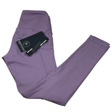 90 Degree by Reflex Modern Fit High Waist Leggings XS Ankle Side Pockets Purple