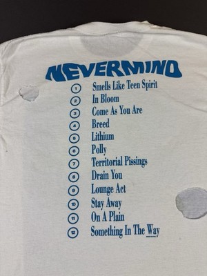 Vintage Y2K 2002 Nirvana Nevermind Band Tee Album Grunge Punk Tour