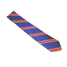 Brooks Brothers Makers VTG Tie 55"L/3"W Blue Red Yellow Silk Stripe Necktie USA