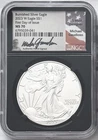 2023 W BURNISHED SILVER EAGLE WITH W MINT MARK FIRST DAY ISSUE NGC MS70 GAUDIOSO