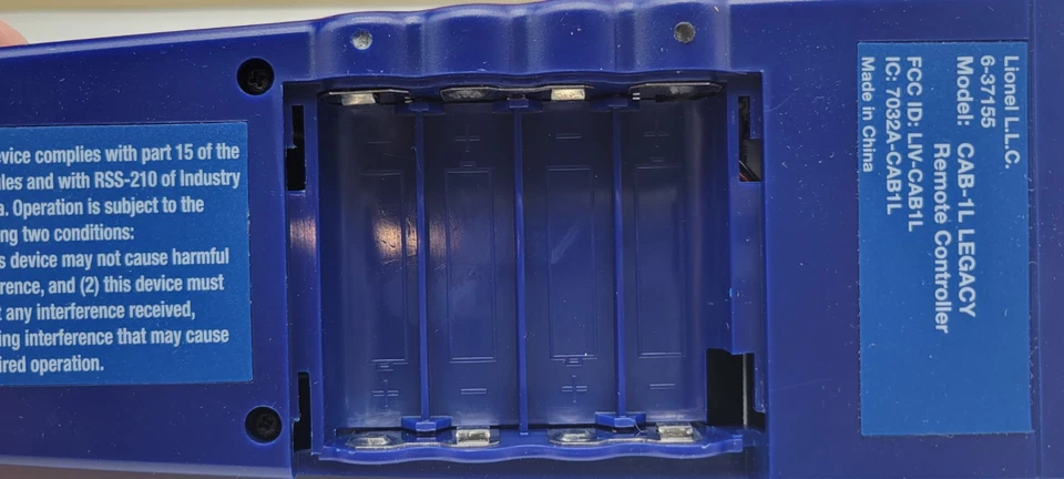 LIONEL 6-37147 LEGACY CAB-1L COMMAND SET - BASE & REMOTE - TESTED & WORKING - Image 3 of 4