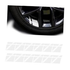 12PCS Car Wheel Rims Decal Stripes, Reflective Vehicle Tire Rim Stickers White