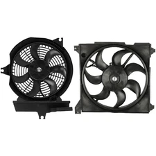 AC Condenser Radiator Cooling Fan Assembly Kit For 2001-2006 Hyundai Santa Fe