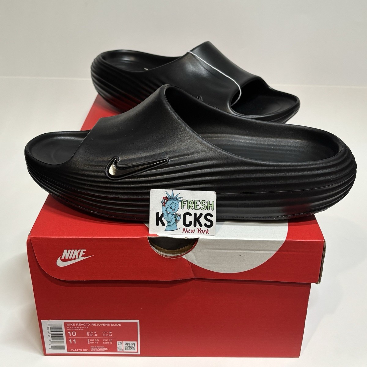 Nike ReactX Rejuven8 Slides HV4479 001 Black Men\'s Size 11 NEW W/TAGS! Nike ReactX Rejuven8 Slide main image 3