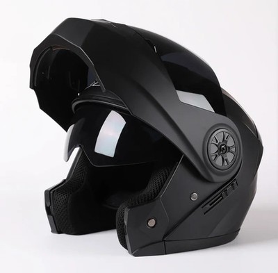 Motorradhelm Klapphelm Herren ABS Dual Visier Racing Modular Integralhelm