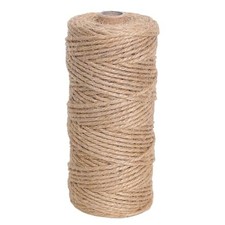 Natural Jute Twine 328ft 3mm,3Ply Twisted Thick Twine Rope Strong 3mm-328ft