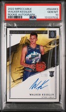 2022 PANINI IMPECCABLE ROOKIE AUTOS #RAWKS WALKER KESSLER 70/99 PSA 10