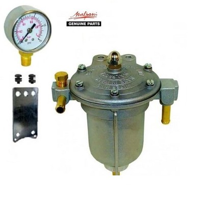 MALPASSI ALLOY FILTER KING 85mm FUEL PRESSURE REGULATOR + GAUGE 