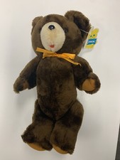 Orange Dakin Company Vintage 1973 Brown Bear Plush Jointed Arms and Legs