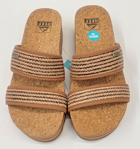 Reef Womens Cushion Vista Hi Chocolate Raffia 7 - Picture 3 of 4