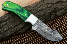 COSTOM HANDMADE DAMASCUS STEEL FULL TANG HUNTING KNIFE - SAMPLE-