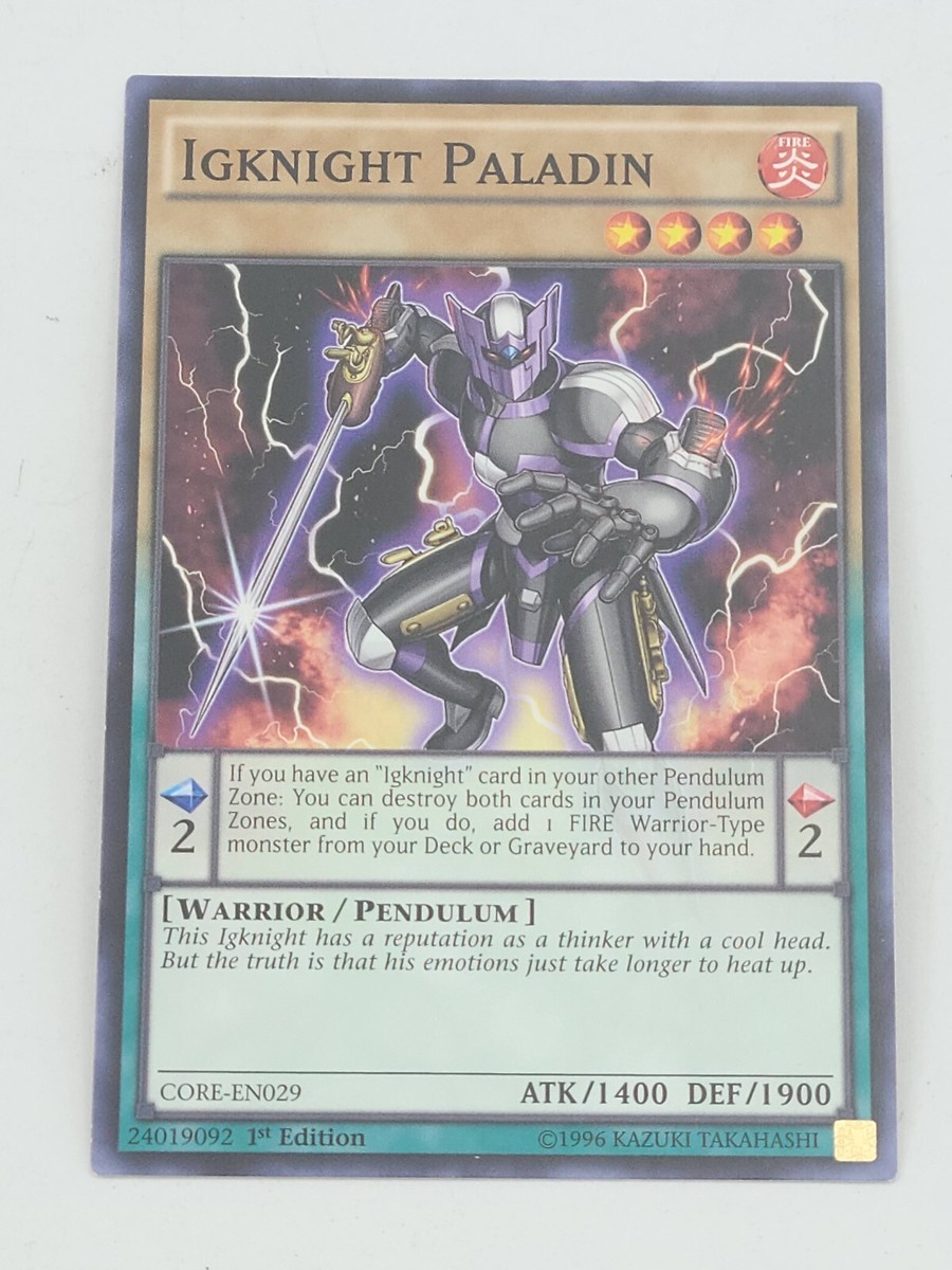 Yugioh Igknight Paladin CORE-EN029 Trading Card 1st Edition Yu Gi Oh Yugioh Igknight Paladin CORE-EN029 Trading Card 1st Edition Yu Gi Oh
