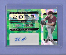 2022 Leaf Metal Draft Baseball Landon Sims Flight To 2023 # 2/3