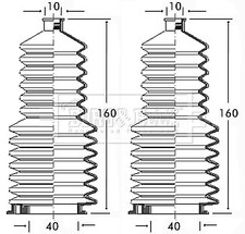 BORG & BECK Front Steering Rack Gaiter Kit for Renault 9 Turbo 1.4 (12/86-12/89)