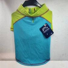Youly Beach Bum Cooling Dog Rash Guard Blue Green Large 17-19 Inch NEW