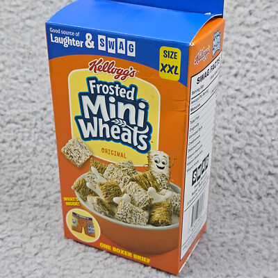 SWAG Frosted Mini Wheats Boxer Briefs Mens 2XL 42-44 Orange KELLOGGS CEREAL NWT