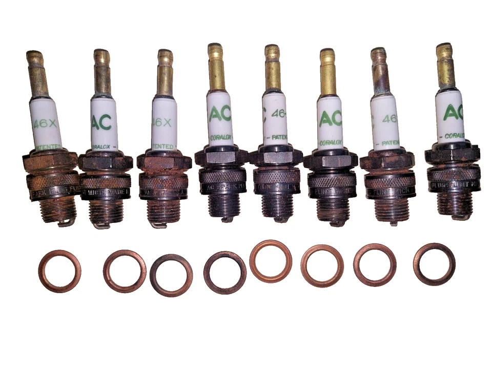 AC 46X 火花塞,NOS 8 件套适用于别克 1950 - 1953 40; 1950 - 1952 50 - 70 系列 — 第 2/2 张图片