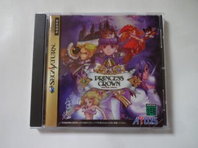 Princess Crown Sega Saturn SS 1997 ATLUS T-14418G w/Obi Manual NTSC-J From Japan
