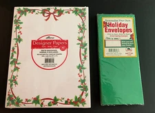 Christmas Stationery Letter Ampad Printer Paper and green Envelopes new 