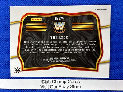 2023 #274 The Rock Panini Select WWE Legends RingSide Level Short