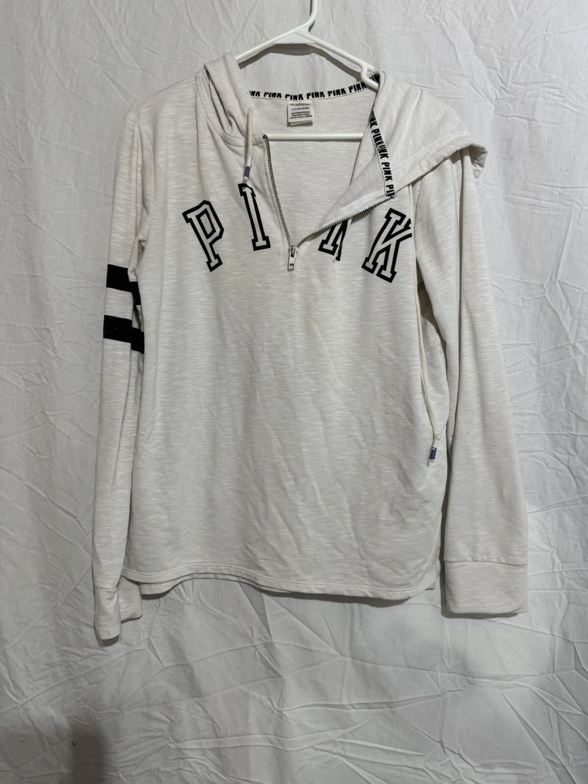 UNDERCOVER felpa con cappuccio rosa victorias secret 3 4 con cerniera piccola