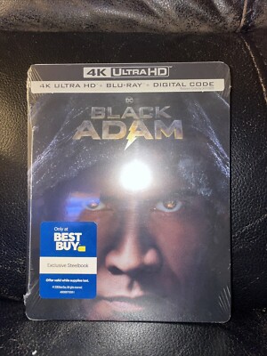 BLACK ADAM (4K UHD + BLU-RAY + DIGITAL*.  EXCLUSIVE STEELBOOK  EDITION)