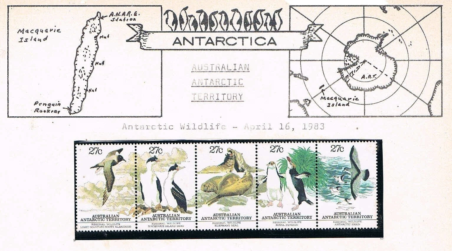 Birds Australian Antarctic Stamps