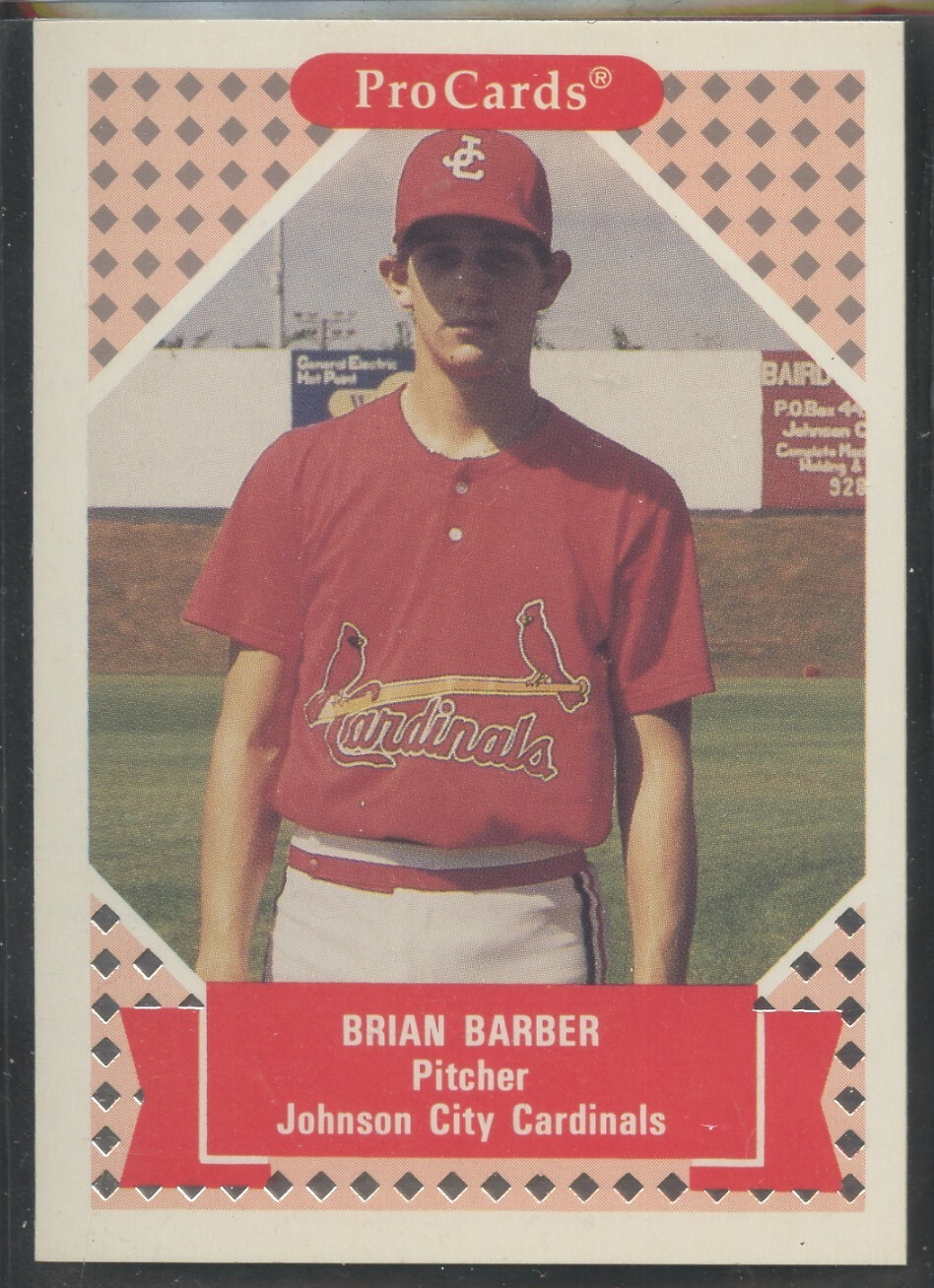 1991 ProCards Minor League #324 Brian Barber Johnson City Cardinals