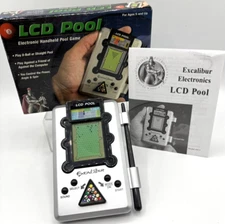 Excalibur LCD Electronic Pool Handheld Game IOB, Manual, Tested, & in EXUC_