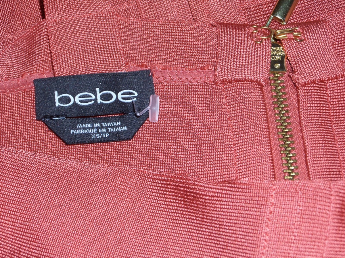 Robe Bandage Bodycon Bebe - Taille XS - Orange Brûlé - NWOT (neuve Sans étiquettes)