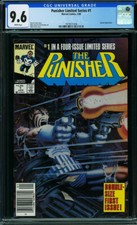 Punisher Limited Series #1 CGC 9.6 NEWSSTAND! 1986 White Pgs N9 394 cm clean