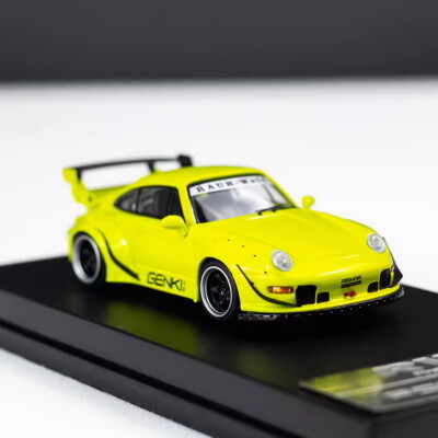 Porsche 993 (RWB) ミニカー XF MODEL 1/64 Scale Porsche RWB 993 Yelllow Diecast Car Model Toy