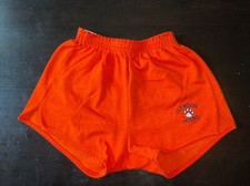 Vintage 1980s Clemson Tigers Orange Russell Athletic Shorts XS 2.5 Inseam