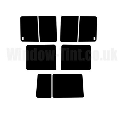 Pre Cut Window Tint for Fiat Doblo MPV (Double rear doors) 2000-09 5% Limo Rear