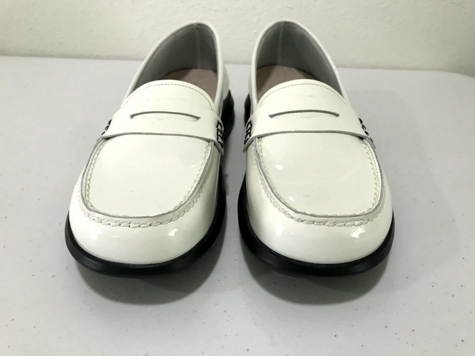 birkenstock Saitama White Patent Leather Penny Loafer Shoes Women Size 36 NARROW - Image 2 of 4