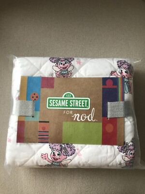 Crate and Kids The Land of Nod Sesame Street Abby Cadabby Changing Pad Cover NEW