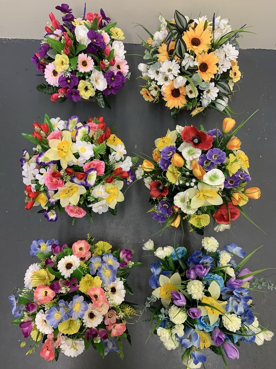 Flower For Cemetery Graves All White Cemetery Saddle Arrangement